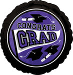 Balloons - Graduation - Congrats Grad 18" Rounds (Individual)