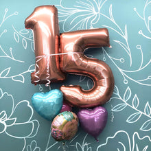 Load image into Gallery viewer, Balloon Bouquet - Happy Birthday Number Bouquet (Double Digits)