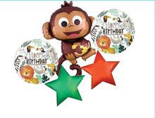 Load image into Gallery viewer, Balloon Bouquet - Jungle Animal Birthday Bouquet
