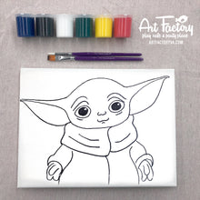Load image into Gallery viewer, Pre-Traced Canvas - Baby Yoda
