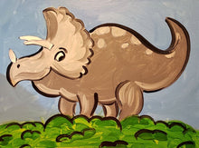 Load image into Gallery viewer, Pre-Traced Canvas - Triceratops