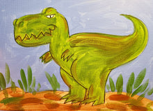 Load image into Gallery viewer, Pre-Traced Canvas - T-Rex