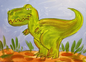 Pre-Traced Canvas - T-Rex