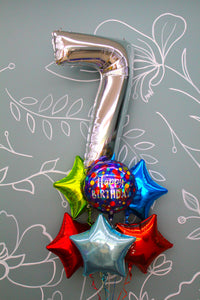 Balloon Bouquet - Happy Birthday Number Bouquet