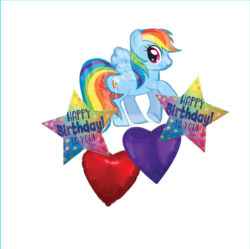 Balloon Bouquet - Rainbow Dash Birthday Bouquet